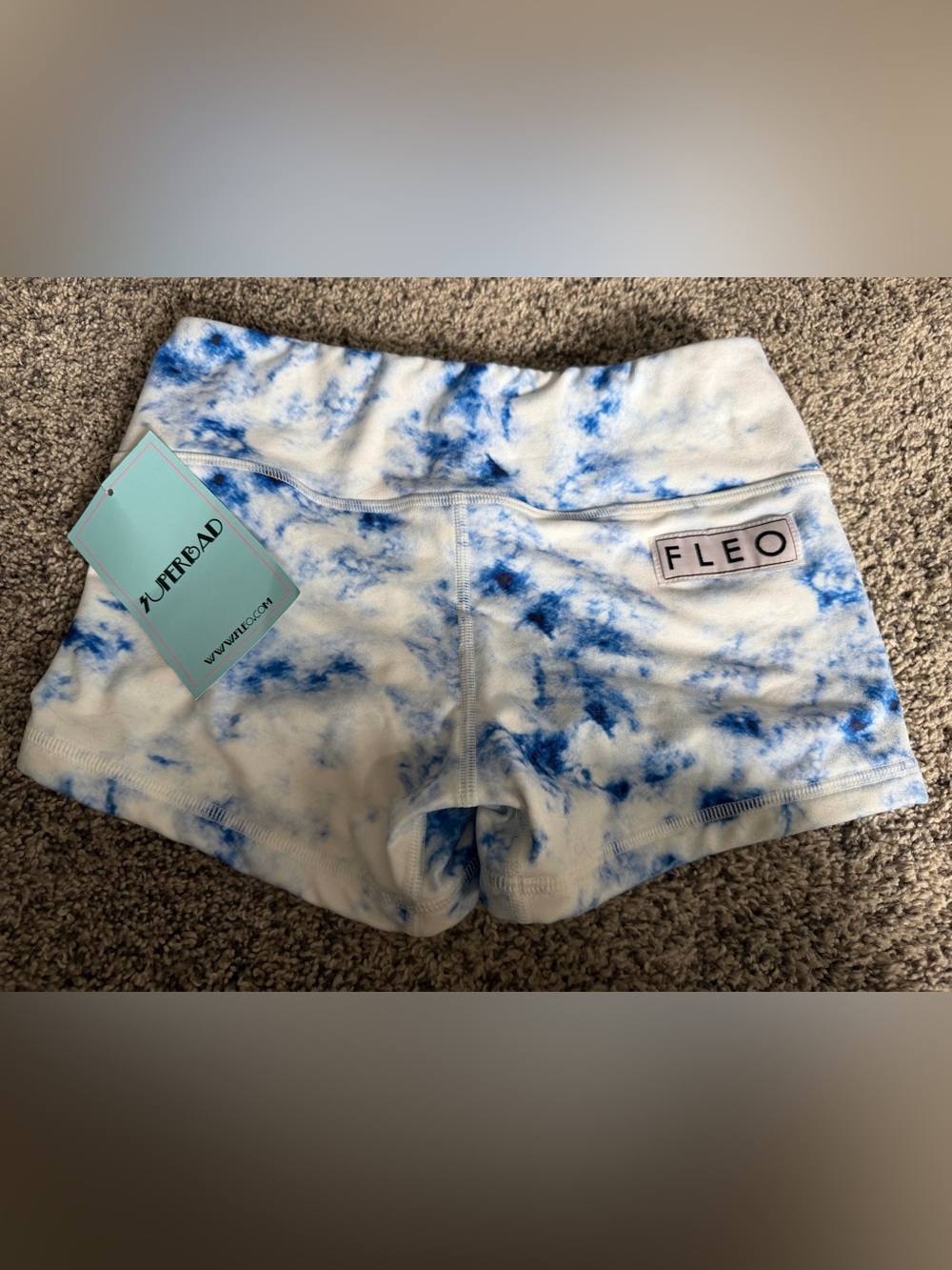 FLEO Shorts Blue Tie-Dye XS